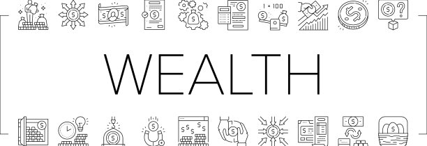 财富金融资本集合图标集图片下载
