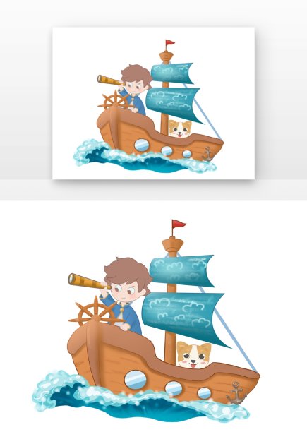 航海儿童出海航行图片下载