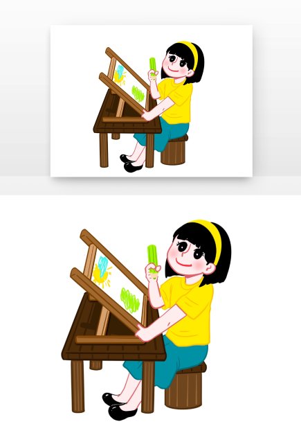 艺术班坐着画画的女孩图片下载
