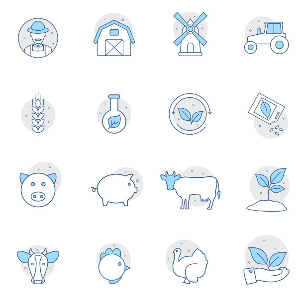 农场图标集包含如下图标图片下载