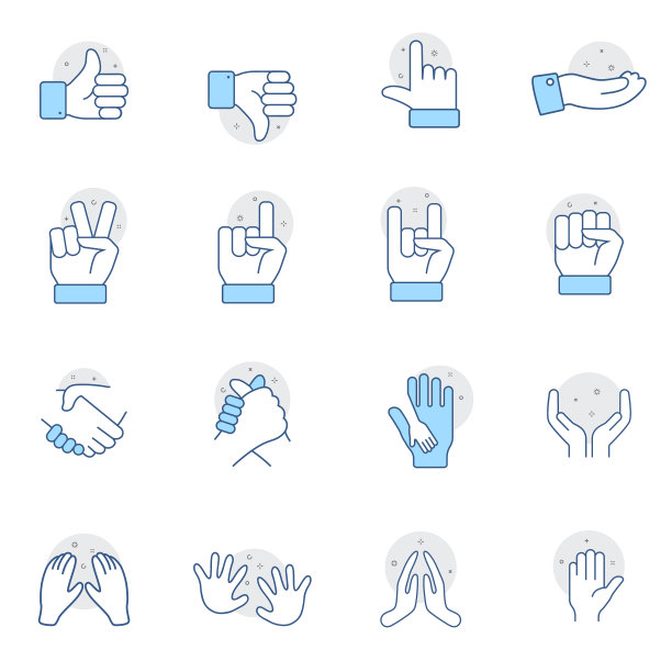 手图标收集-高级符号孤立图片下载