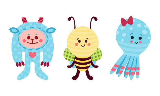 用纺织品缝制而成的毛绒玩具图片下载