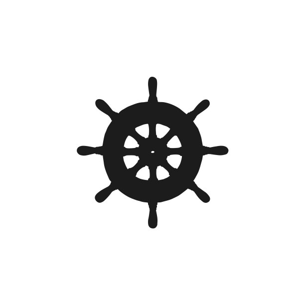 黑色方向盘舵的剪影图片下载