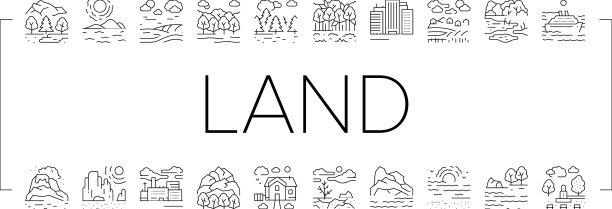 景观自然收集图标集图片下载