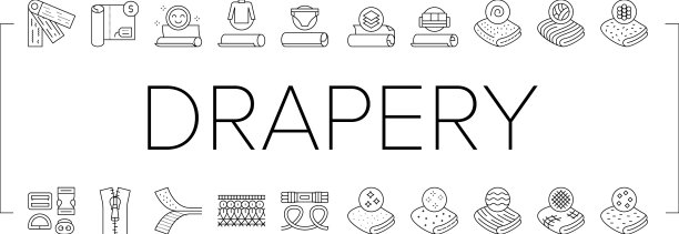 布帘店销售收集图标集图片下载