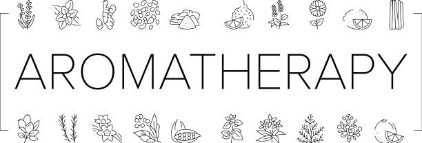 芳香疗法草药收集图标集图片下载