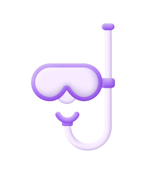 3d潜水面罩和通气管图片下载