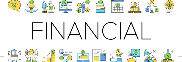 金融教育收藏图标集图片下载