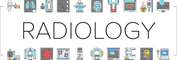 放射设备收集图标集图片下载