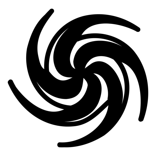 旋涡星抽象平面图标孤立上图片下载