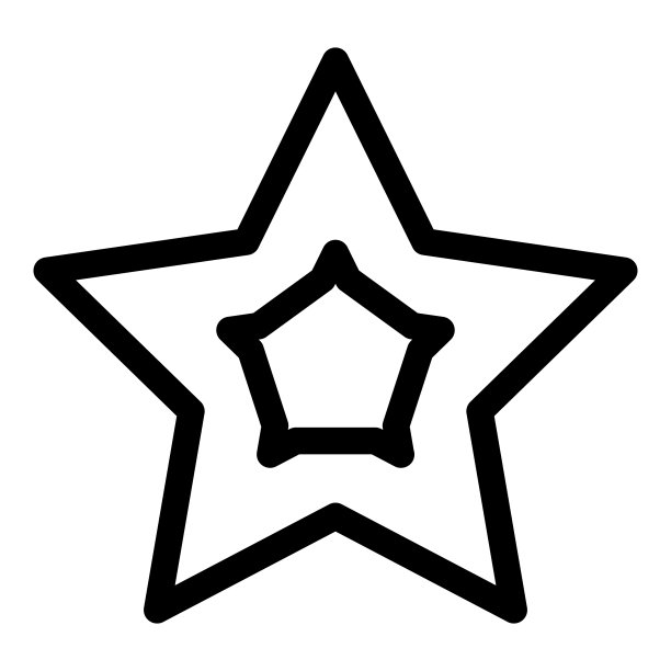 星星抽象平面图标孤立在白色上图片下载