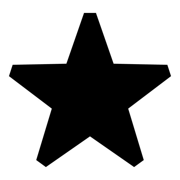 星形抽象象形平面图标孤立在白色上图片下载