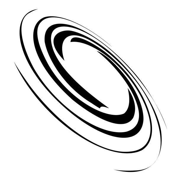旋转星系抽象的平面图标孤立上图片下载