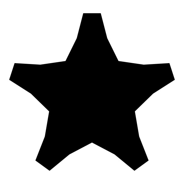 星形抽象象形平面图标孤立在白色上图片下载