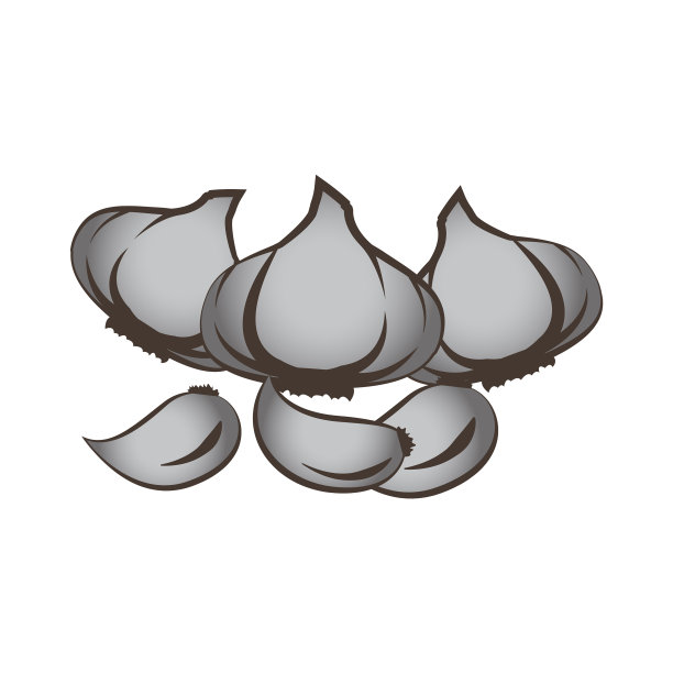 夹艺术大蒜与卡通设计图片下载