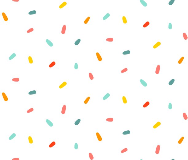 手绘矢量抽象图形卡通简单的彩色纸屑装饰孤立在白色背景图片下载