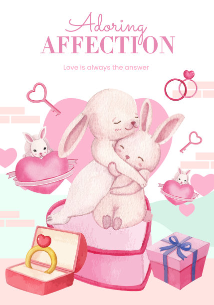 海报模板大爱拥抱情人节图片下载