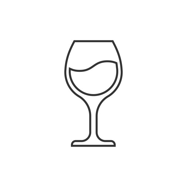 扁平风格的香槟酒杯图标图片下载