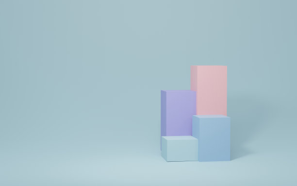 增长统计财务图表。企业发展理念的成功和成长。3d渲染，3d插画图片下载