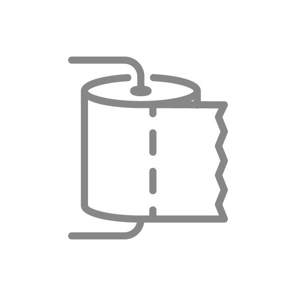 厕纸托上竖直线图标。纸卷、餐巾纸、个人护理用品符号图片下载
