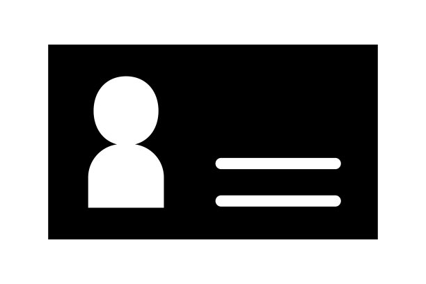 名片图标孤立矢量插图。图片下载