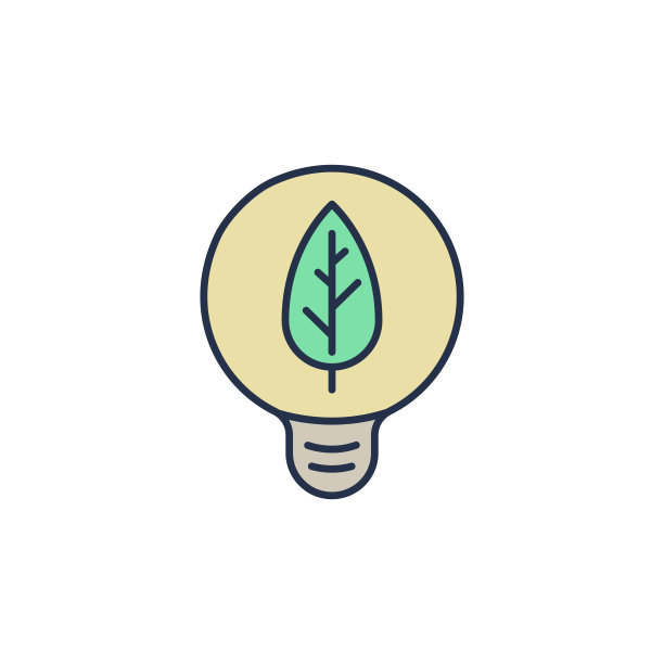 节能灯泡图标。生态能源。高质量的彩色矢量插图。图片下载