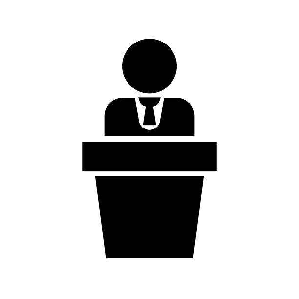 商人在演讲。一个竞选演说。向量。图片下载