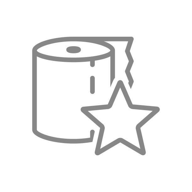 纸巾和星形线图标。餐巾纸，优质纸张，顾客满意的象征图片下载