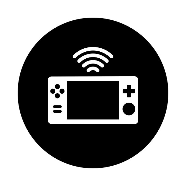 主机，游戏，便携式，视频图标。黑色的矢量图形。图片下载