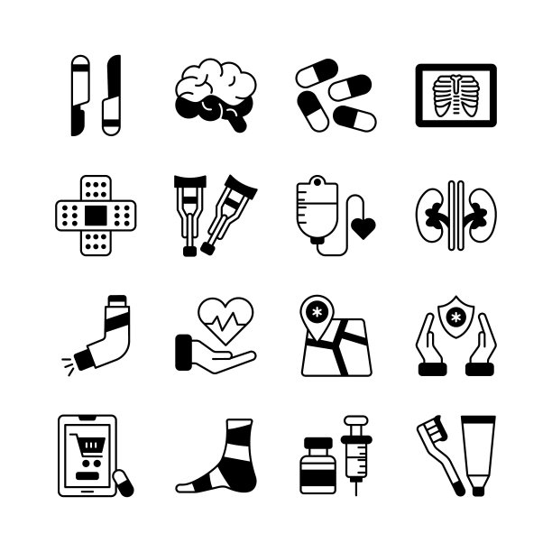 医疗图标、医疗保健矢量图、医院合集图片下载