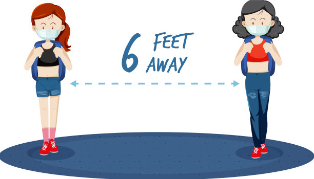 保持社交距离的概念图片下载