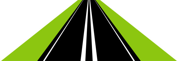 笔直的柏油路上有白色的标记。图片下载