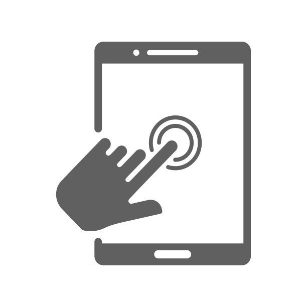 手指，手，屏幕，触摸图标。灰色的矢量图形。图片下载