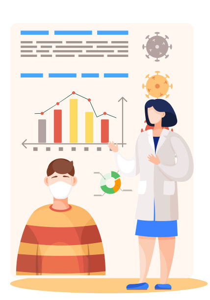 冠状病毒的统计数据。病毒传播的动态医生查看报告上的指标图片下载
