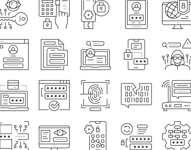 密码保护收集图标集图片下载