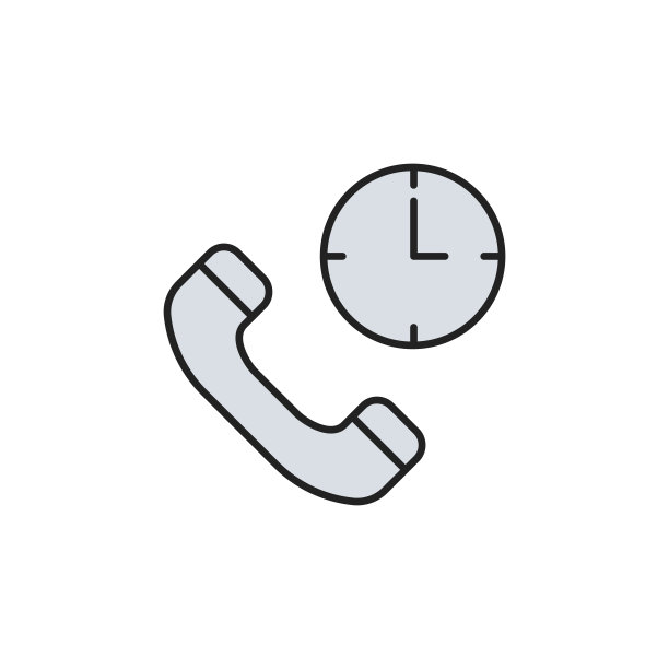 呼叫时间图标。高质量的彩色矢量插图。图片下载