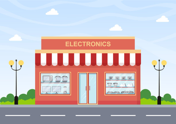 卖电脑的电子商店大楼图片下载