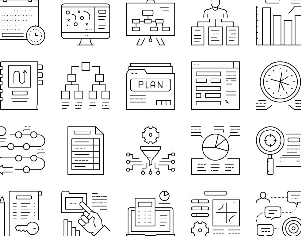规划工作过程集合图标集合图片下载