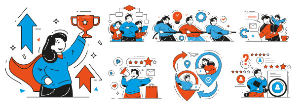 一群喜欢团队合作的商务人士图片下载