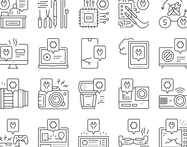 电子维修收集图标集图片下载