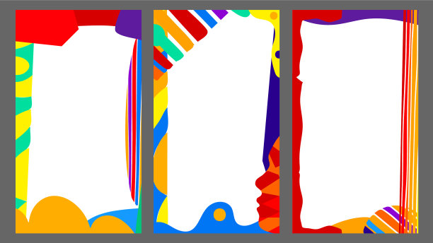 抽象明亮的16x9框架彩虹色图片下载