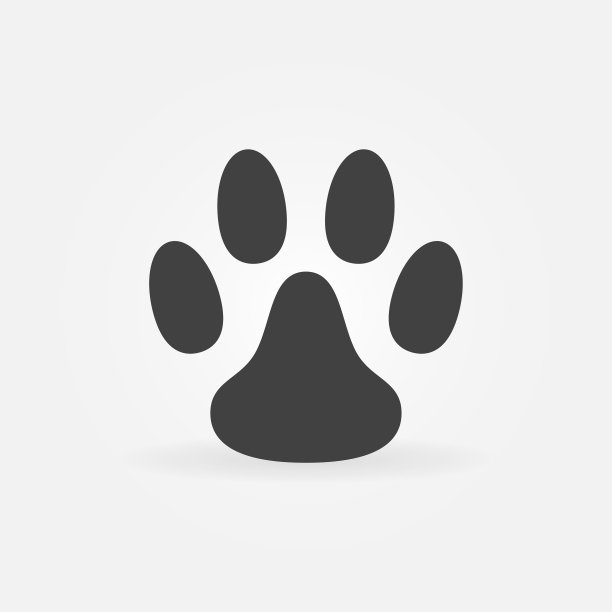 狗爪足迹概念固体图标或图片下载