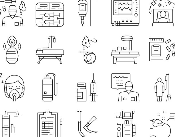 麻醉师工具集图标集图片下载