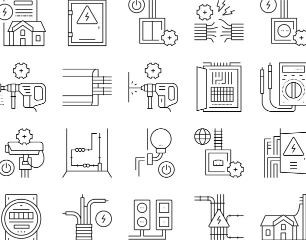 电气安装工具图标设置图片下载