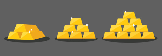 一套金条图标图片下载