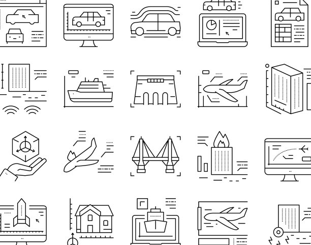 建模工程集合图标集图片下载