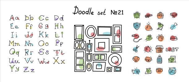 涂鸦宠物字母框设置图标图片下载