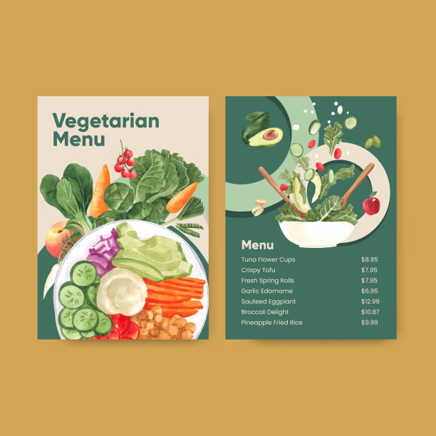 菜单模板与世界素食日图片下载