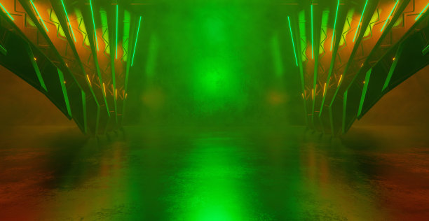 惊人的外层空间棕色或金色照明插图横幅背景壁纸3D渲染图片下载