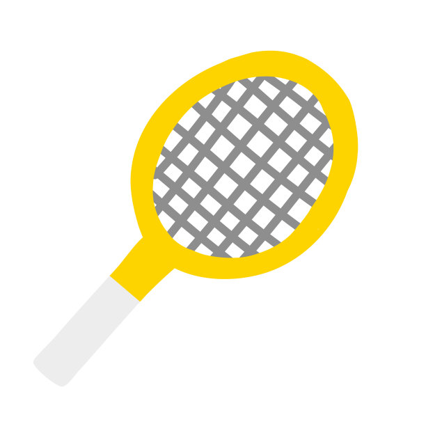 绿色和黄色球拍的矢量图像图片下载